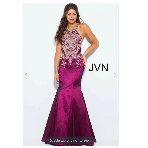JVN by Jovani | Dresses | Jvn By Jovani Cranberry Plum Satin Prom Dress  Size 4 Style Jvn4685 | Poshmark